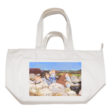 Load image into Gallery viewer, &quot;Free Ride&quot; Tote Carrier Bag Cream/Green
