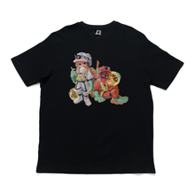 Load image into Gallery viewer, &quot;Salmon run&quot; Cut and Sew Wide-body Tee Black/White