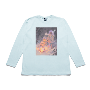 "warm and cozy" Taper-Fit Heavy Cotton Long Sleeve Tee Mint