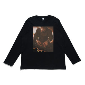 "Your Face" Cut and Sew Wide-body Long Sleeved Tee Black