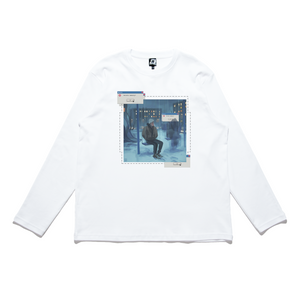 "Error" Cut and Sew Wide-body Long Sleeved Tee White