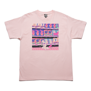 "The Store" Taper-Fit Heavy Cotton Tee Pink