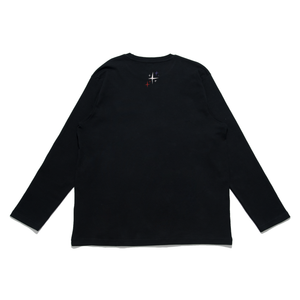 "Listening Party" Cut and Sew Wide-body Long Sleeved Tee White/Black