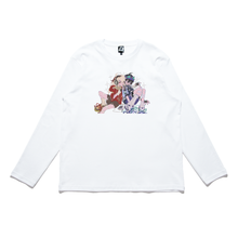 Load image into Gallery viewer, &quot;Listening Party&quot; Cut and Sew Wide-body Long Sleeved Tee White/Black