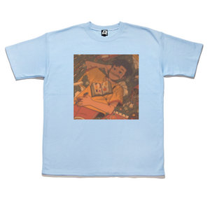 "Uninspired" Taper-Fit Heavy Cotton Tee Sky Blue