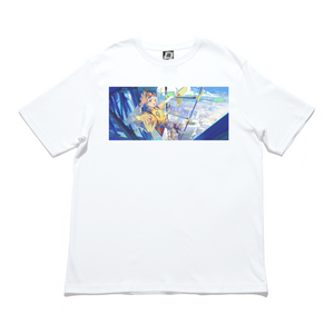 "UMI Summer" Cut and Sew Wide-body Tee White
