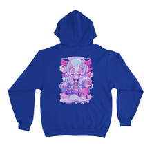 Load image into Gallery viewer, &quot;Harajuku Kitsune&quot; Basic Hoodie Cobalt Blue/Pink