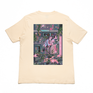 "Kitchen" Cut and Sew Wide-body Long Sleeved Tee Salmon Pink