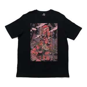 "Gardening" Cut and Sew Wide-body Tee Black