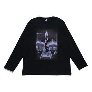 "Slide" Cut and Sew Wide-body Long Sleeved Tee Black