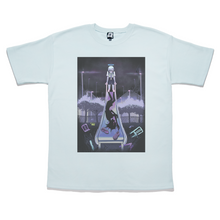 Load image into Gallery viewer, &quot;Slide&quot; Taper-Fit Heavy Cotton Tee Mint/Sky Blue