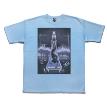 Load image into Gallery viewer, &quot;Slide&quot; Taper-Fit Heavy Cotton Tee Mint/Sky Blue