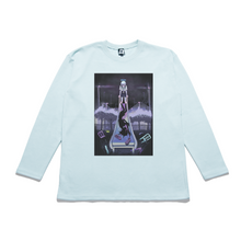 Load image into Gallery viewer, &quot;Slide&quot; Taper-Fit Heavy Cotton Long Sleeve Tee Sky Blue/Mint