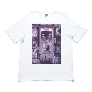 "Elevator" Cut and Sew Wide-body Tee White