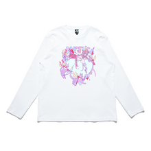 Load image into Gallery viewer, &quot;Angelic&quot; Cut and Sew Wide-body Long Sleeved Tee White/Black