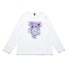 Load image into Gallery viewer, &quot;Demonic&quot; Cut and Sew Wide-body Long Sleeved Tee White/Black