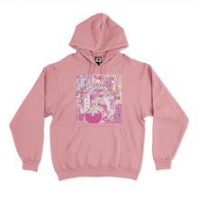 Load image into Gallery viewer, &quot;Strawberry Mood&quot; Fleece Hoodie Light Pink