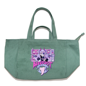 "Blood Lust" Tote Carrier Bag Cream/Green