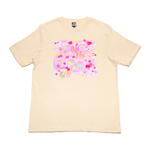 Load image into Gallery viewer, &quot;Candy Yan&quot; Cut and Sew Wide-body Tee White/Beige