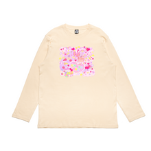 Load image into Gallery viewer, &quot;Candy Yan&quot; Cut and Sew Wide-body Long Sleeved Tee White/Beige