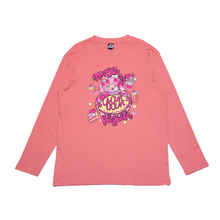 Load image into Gallery viewer, &quot;Maid Yan&quot; Cut and Sew Wide-body Long Sleeved Tee Black/Salmon Pink