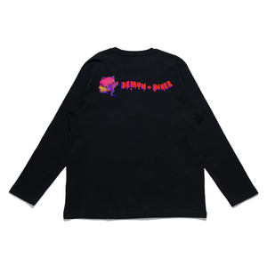 "Demon Diner" Cut and Sew Wide-body Long Sleeved Tee Black