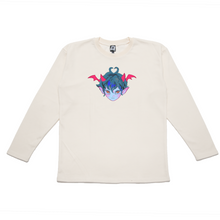 Load image into Gallery viewer, &quot;Demon Diner&quot; Taper-Fit Heavy Cotton Long Sleeve Tee Sky Blue/Beige