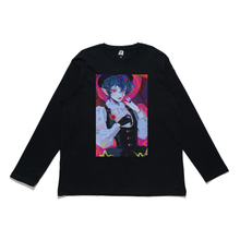 Load image into Gallery viewer, &quot;Craving&quot; Cut and Sew Wide-body Long Sleeved Tee White/Black