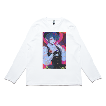 Load image into Gallery viewer, &quot;Craving&quot; Cut and Sew Wide-body Long Sleeved Tee White/Black