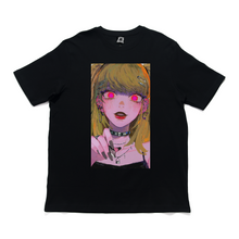 Load image into Gallery viewer, &quot;Shinigami Eyes&quot; Cut and Sew Wide-body Tee White/Black