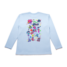 Load image into Gallery viewer, &quot;Demon Diner&quot; Taper-Fit Heavy Cotton Long Sleeve Tee Sky Blue