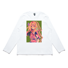 Load image into Gallery viewer, &quot;Crystals&quot; Cut and Sew Wide-body Long Sleeved Tee White