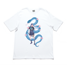 Load image into Gallery viewer, &quot;Blue Viper&quot; Cut and Sew Wide-body Tee White/Black