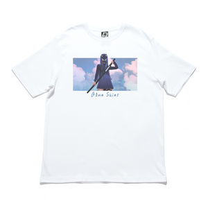 "Blue Skies" Cut and Sew Wide-body Tee White