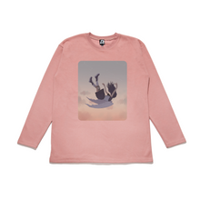 Load image into Gallery viewer, &quot;Falling Dreams&quot; Taper-Fit Heavy Cotton Long Sleeve Tee Mint/Rose