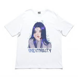 "Inevitability" Cut and Sew Wide-body Tee White/Black