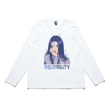 Load image into Gallery viewer, &quot;Inevitability&quot; Cut and Sew Wide-body Long Sleeved Tee White/Black