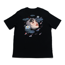 Load image into Gallery viewer, &quot;Koi Fish Pond&quot; Cut and Sew Wide-body Tee Black