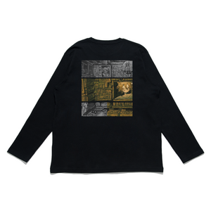 "Convenient Store" Cut and Sew Wide-body Long Sleeved Tee White/Black