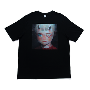 "Whereabouts of God #2" Cut and Sew Wide-body Tee Black