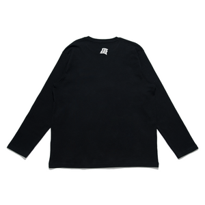 "3 People are One" Cut and Sew Wide-body Long Sleeved Tee Black