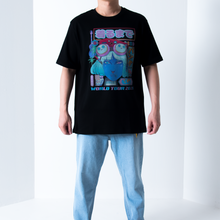 Load image into Gallery viewer, &quot;Clash City World Tour 2020&quot; Cut and Sew Wide-body Tee Black