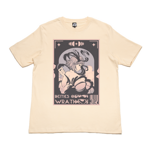 "Deities of Wrath" Cut and Sew Wide-body Tee Black/Beige