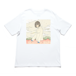 "Spring Breeze" Cut and Sew Wide-body Tee White