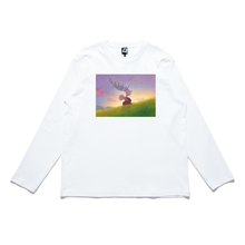 Load image into Gallery viewer, &quot;Fading Away&quot; Cut and Sew Wide-body Long Sleeved Tee White/Beige
