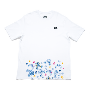 "Tread Lightly Wave" - Cut and Sew Wide-body Tee White