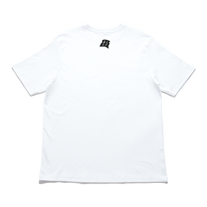 "Red Dragon" - Cut and Sew Wide-body Tee White/Black